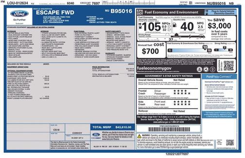 Silver Metallic 2022 Ford Escape PHEV SEL