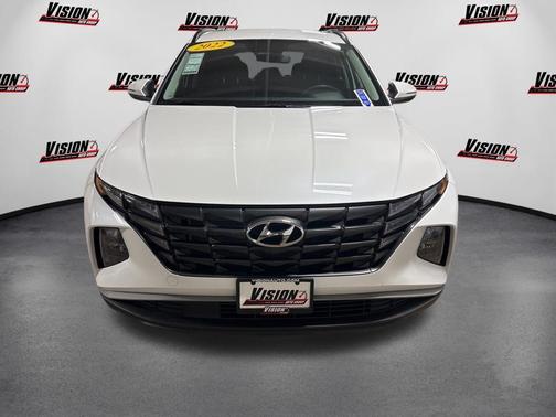 Quartz White 2022 Hyundai TUCSON Hybrid Blue
