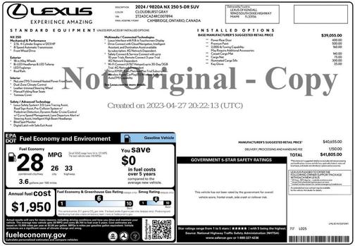 2024 Lexus NX 250 NX 250