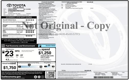 2021 Toyota Highlander XLE