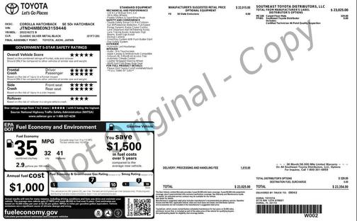 2022 Toyota Corolla SE