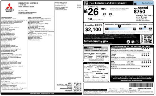 2024 Mitsubishi Outlander Sport SE