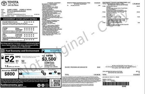 2020 Toyota Camry LE