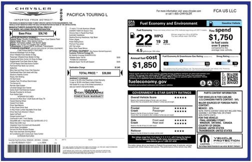 2020 Chrysler Pacifica Touring L