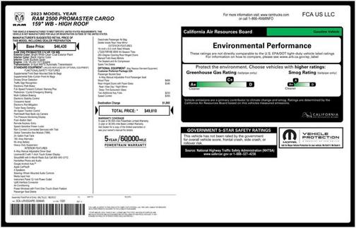 2023 RAM ProMaster 2500 High Roof