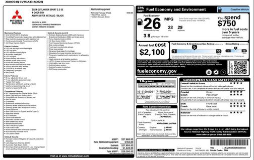 2024 Mitsubishi Outlander Sport SE