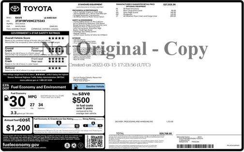 2022 Toyota RAV4 LE
