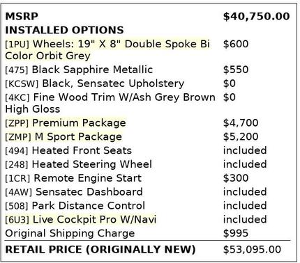 2020 BMW 330 330I