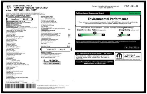 2023 RAM ProMaster 2500 High Roof