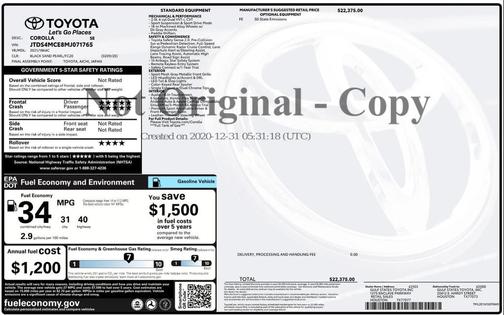 2021 Toyota Corolla SE