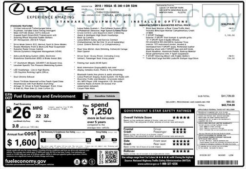 2018 Lexus IS 300 Base