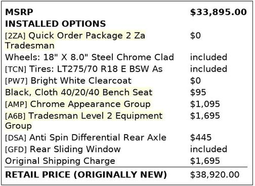 2020 RAM 2500 TRADESMAN