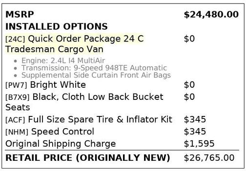 2020 RAM ProMaster City Tradesman