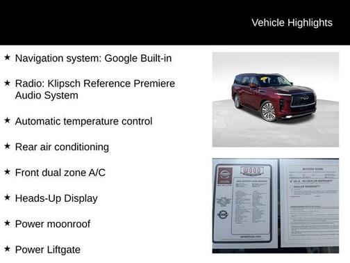 2025 INFINITI QX80 SENSORY