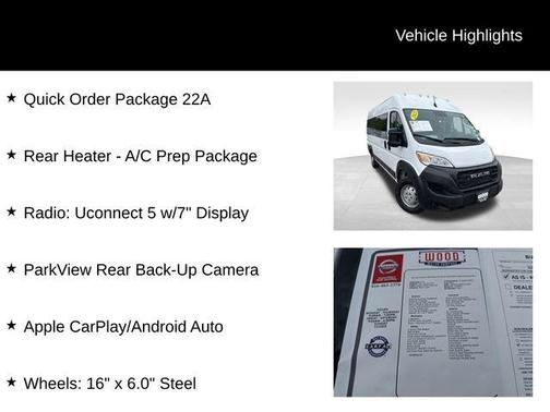 2023 RAM ProMaster 3500 Window Van High Roof