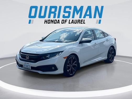 Platinum White Pearl 2020 Honda Civic Sport
