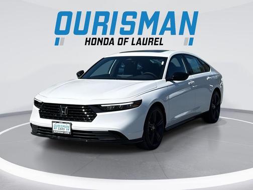 Platinum White Pearl 2026 Honda Accord Hybrid Sport-L