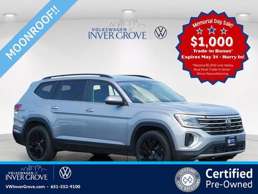 Silver Bird Metallic 2024 Volkswagen Atlas 2.0T SE