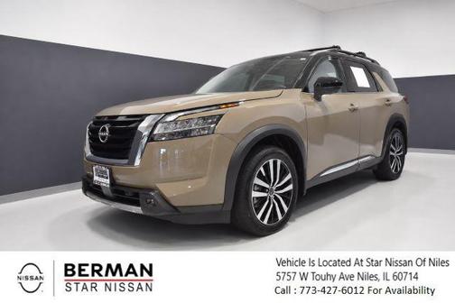 Baja Storm/Super Black Roof 2023 Nissan Pathfinder Platinum 4WD