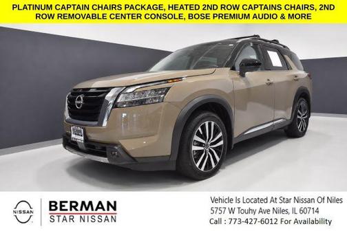 Baja Storm/Super Black Roof 2023 Nissan Pathfinder Platinum 4WD
