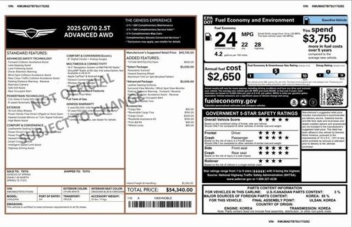 2025 Genesis GV70 2.5T
