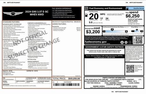 2024 Genesis G90 e-SC