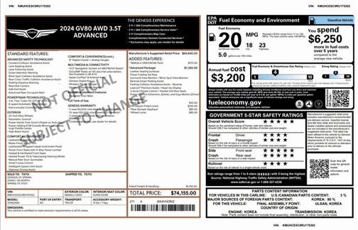 2024 Genesis GV80 3.5T