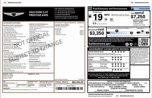 2025 Genesis GV80 Prestige