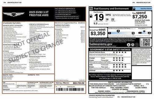 2025 Genesis GV80 Prestige