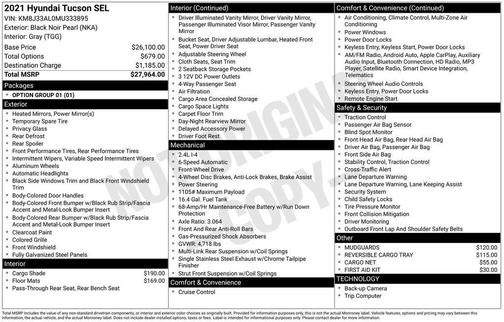 2021 Hyundai TUCSON SEL
