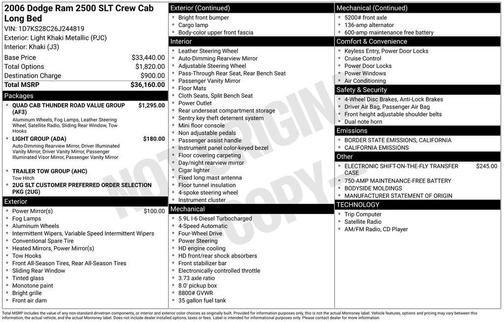 2006 Dodge Ram 2500 SLT Quad Cab
