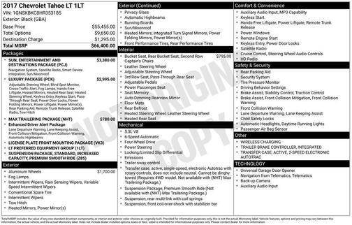 2017 Chevrolet Tahoe LT