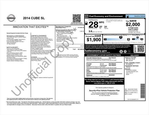 2014 Nissan Cube 1.8 SL