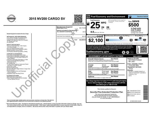 2015 Nissan NV200 SV