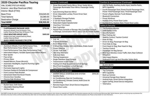 2020 Chrysler Pacifica Touring
