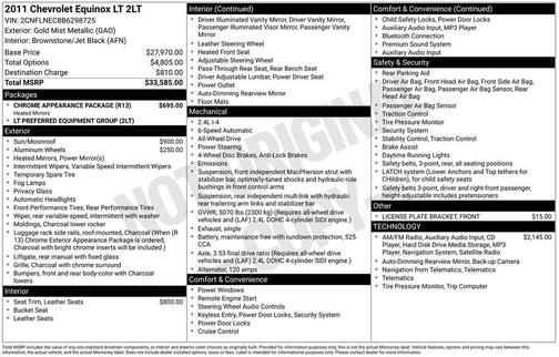 2011 Chevrolet Equinox 2LT