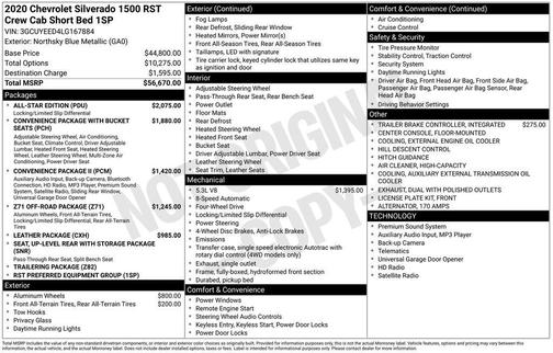 2020 Chevrolet Silverado 1500 RST