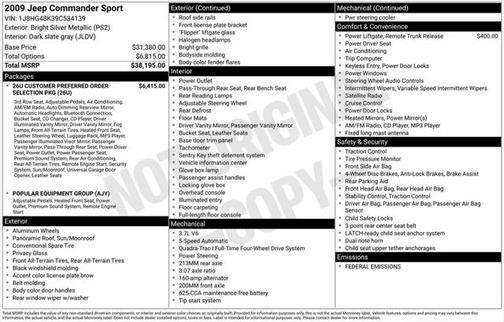 2009 Jeep Commander Sport