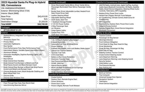 2023 Hyundai Santa Fe Plug-In Hybrid SEL Convenience