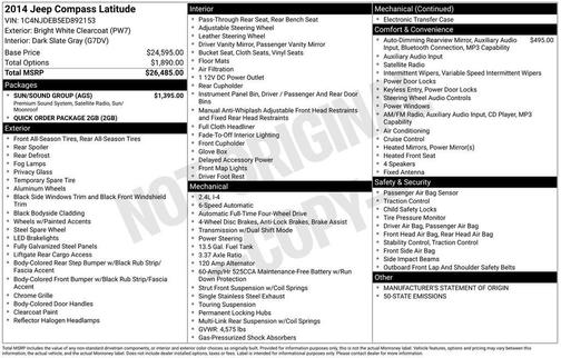 2014 Jeep Compass Latitude