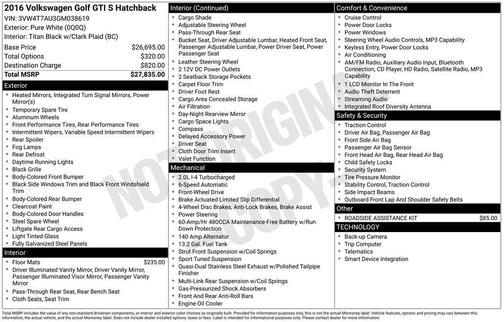 2016 Volkswagen Golf GTI 2.0T S 4-Door