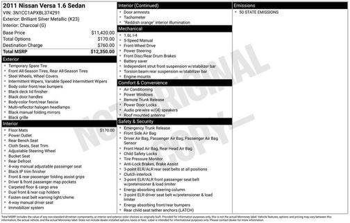 2011 Nissan Versa 1.6