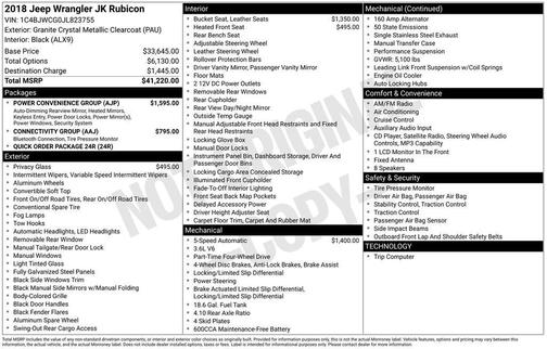 2018 Jeep Wrangler JK Rubicon