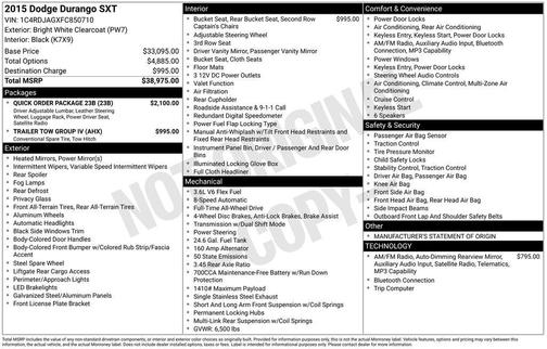 2015 Dodge Durango SXT