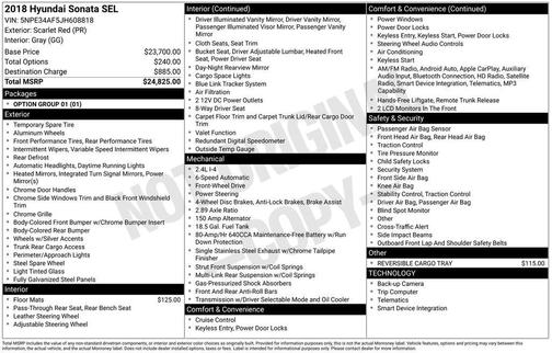 2018 Hyundai SONATA SEL