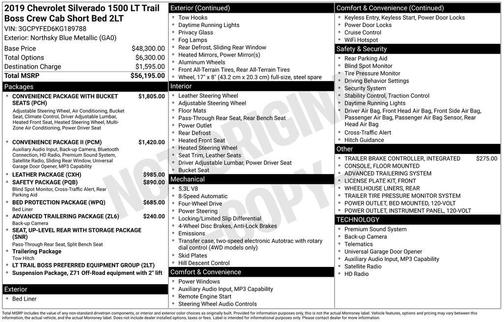 2019 Chevrolet Silverado 1500 LT Trail Boss