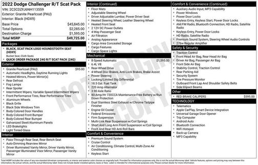 2022 Dodge Challenger R/T Scat Pack