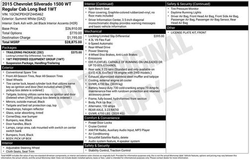 2015 Chevrolet Silverado 1500 WT