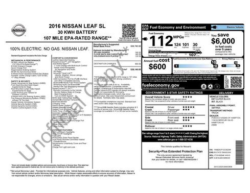 2016 Nissan Leaf SL