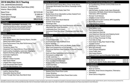 2018 Mazda CX-5 Touring